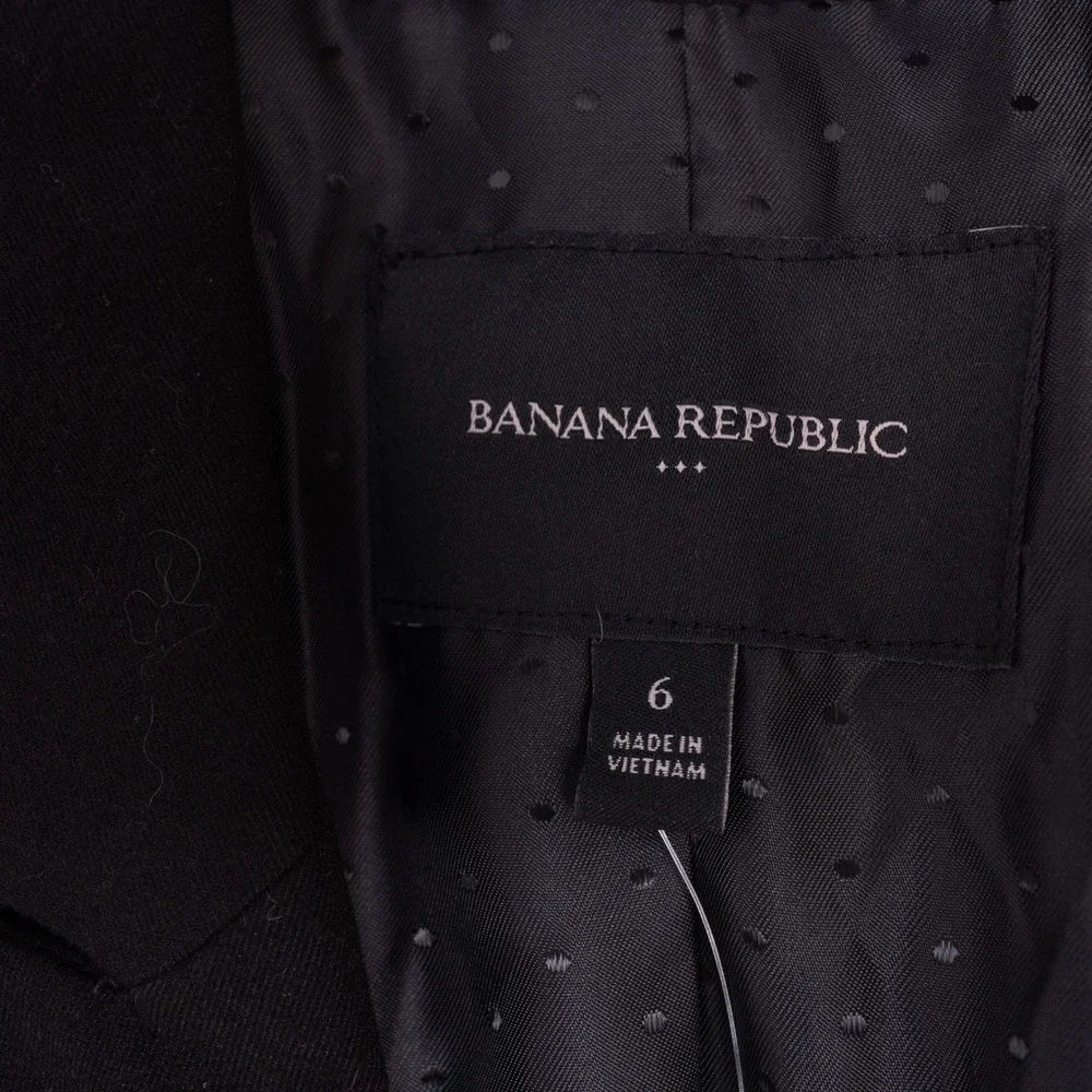 Banana Republic Blazer Womens 6 Black New Long Sleeve Single Button Professional